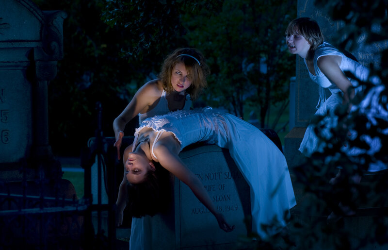 Three Women in Graveyard