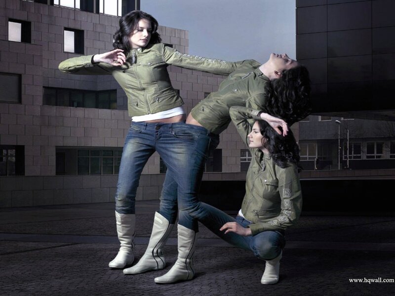 Three Women in Green Jackets — Dramatic
