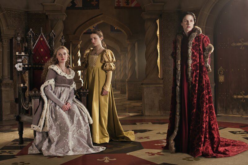 Three Women in Medieval Dresses