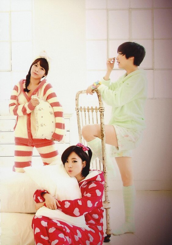 Three women in pajamas