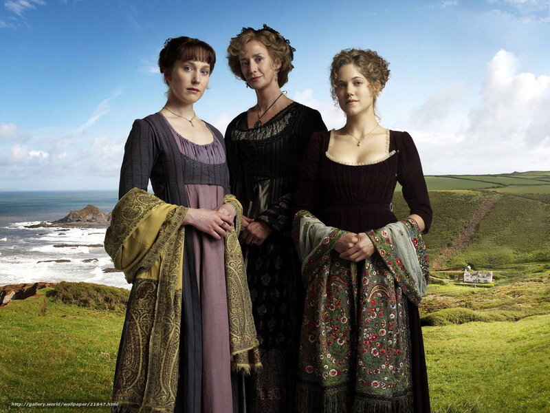Three women in period dress