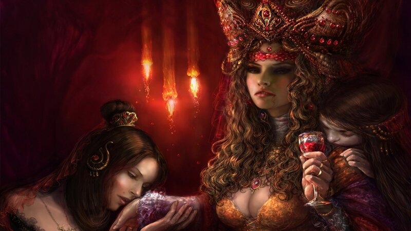 Three Women in Red — Dramatic