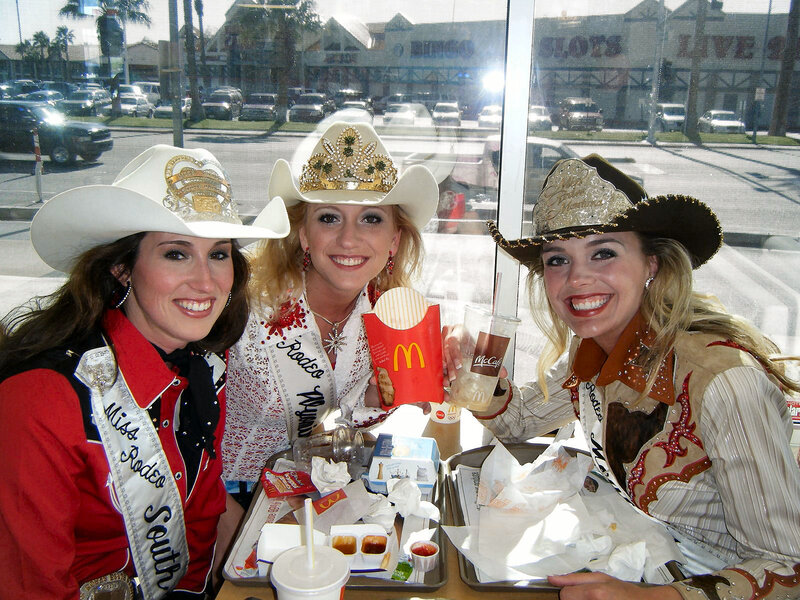 Three Women in Rodeo Attire