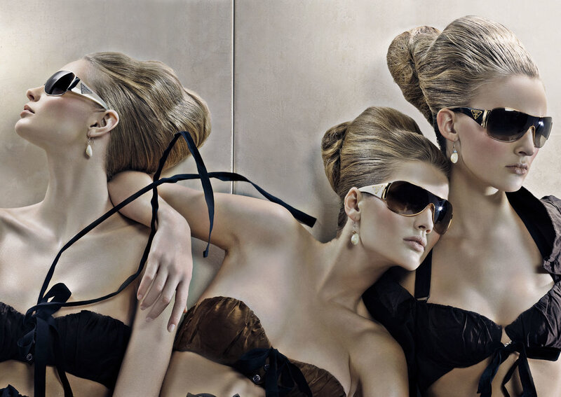 Three women in sunglasses