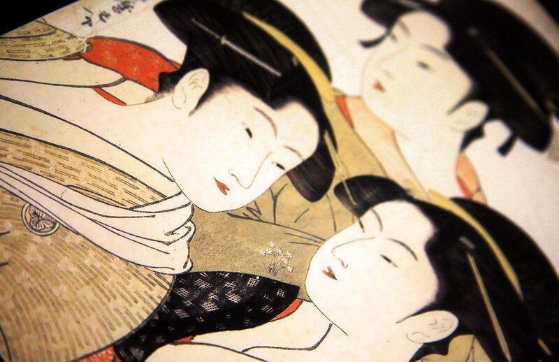 Three Women in Traditional Attire — White