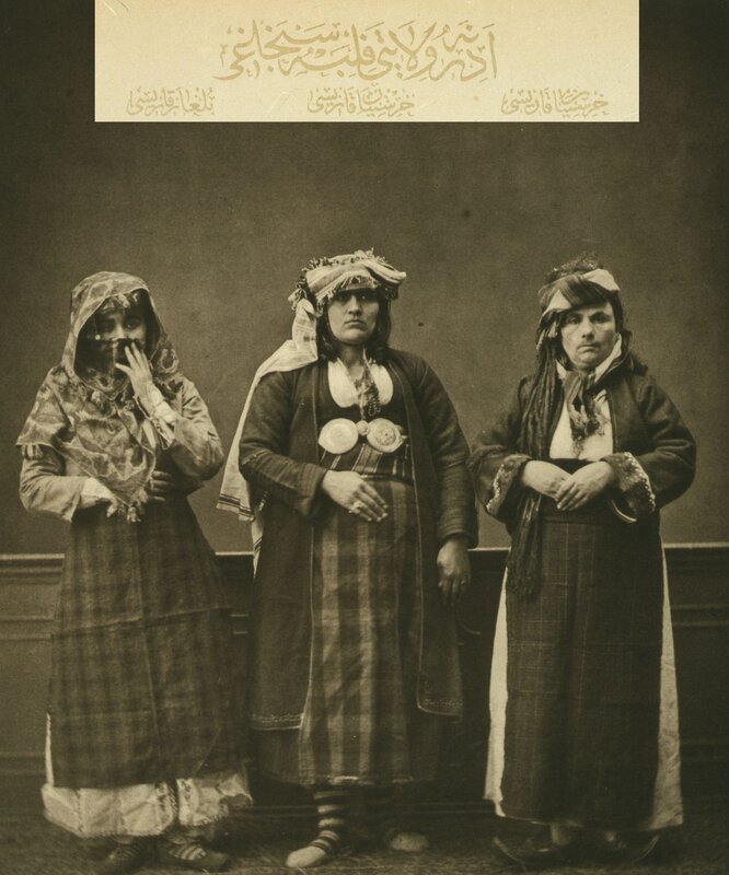 Three women in traditional dress