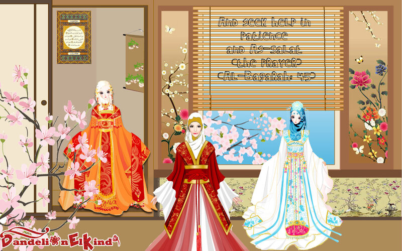 Three Women in Traditional Dresses — Red