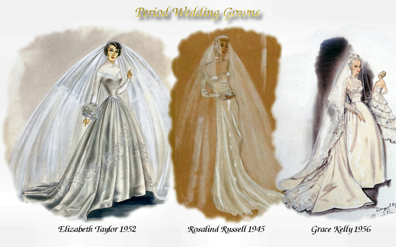 Three Women in Wedding Gowns