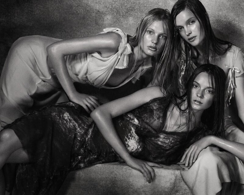 Three Women in Wet Clothing