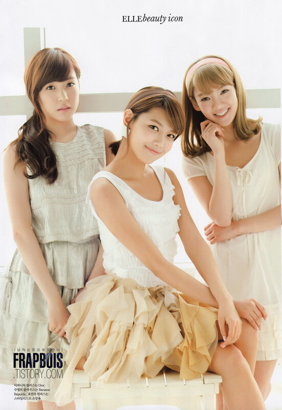 Three women in white dresses