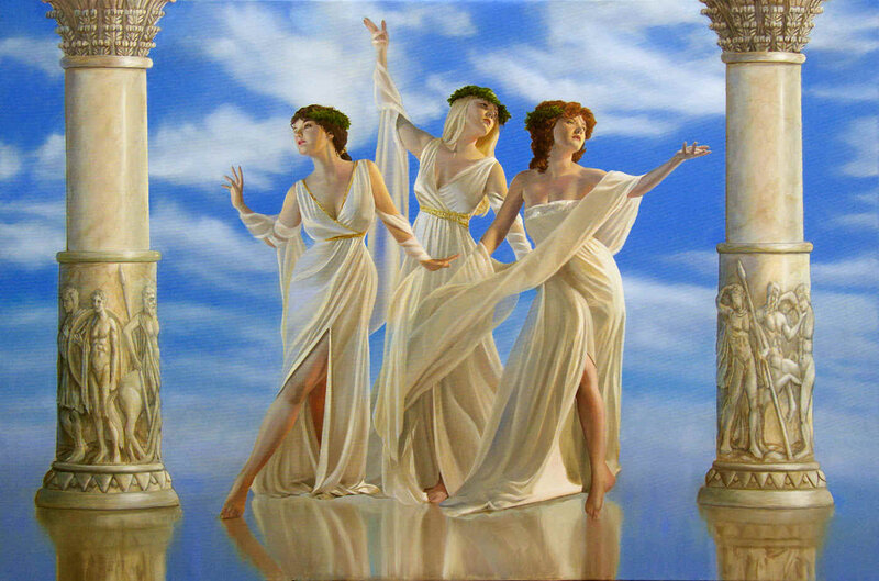 Three Women in White Gowns — Serene