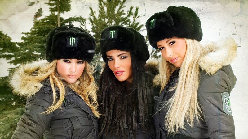 three women in winter gear