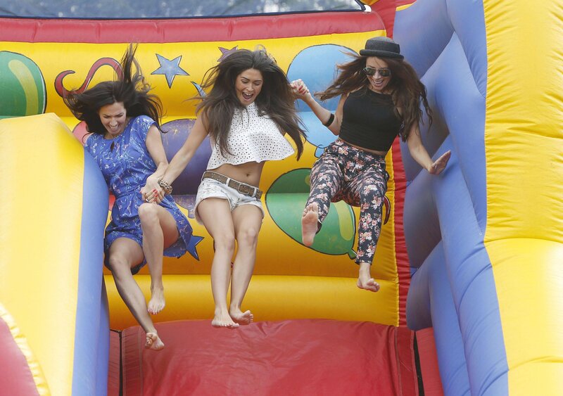 Three Women Jumping