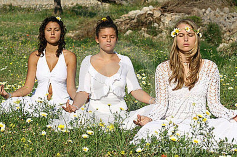 Three Women Meditating