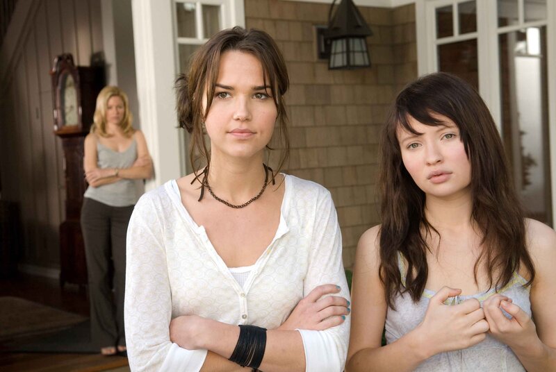 Three women on a porch