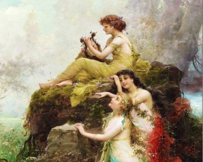 Three Women on a Rock