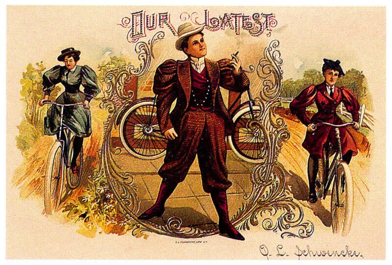 Three Women on Bicycles