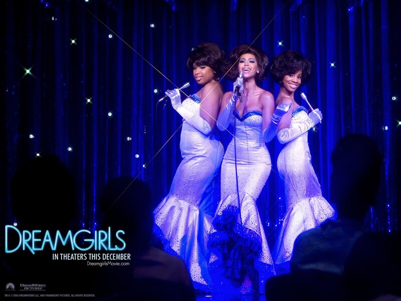 Three Women on Stage — Blue, Dramatic