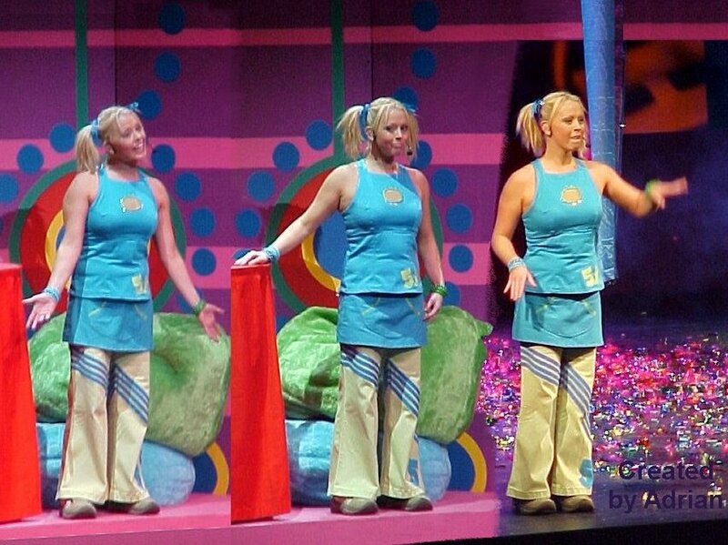Three Women on Stage — Pink