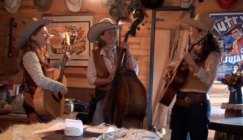 Three Women Playing Instruments