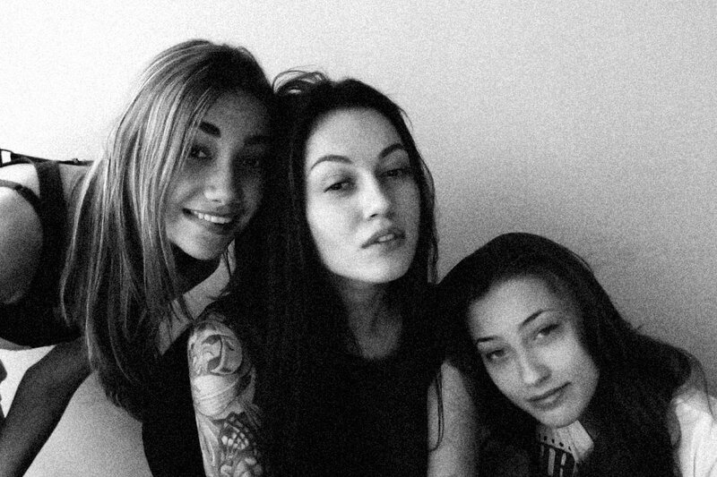 Three Women Posing Together — Black, Casual
