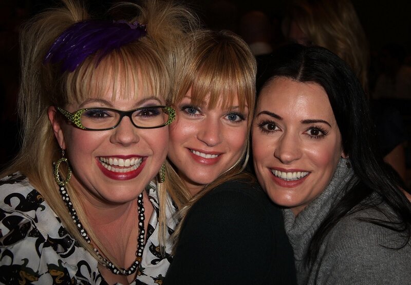 Three Women Posing Together — Black, Happy