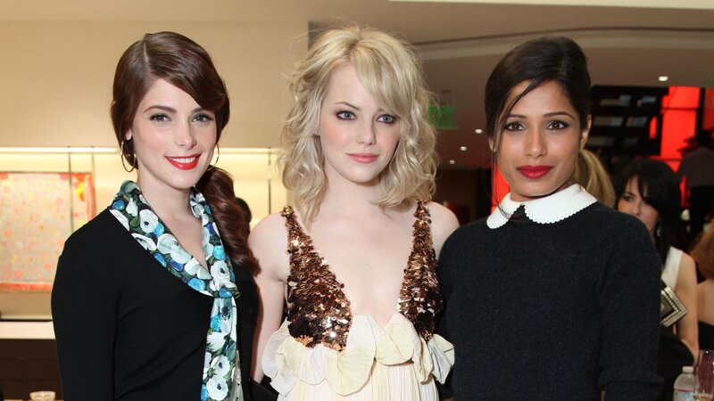Three Women Posing Together — Black