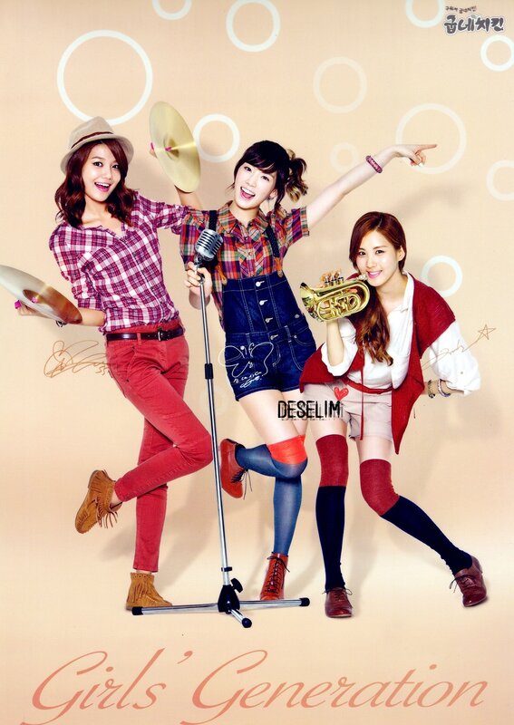 Three Women Posing with Instruments