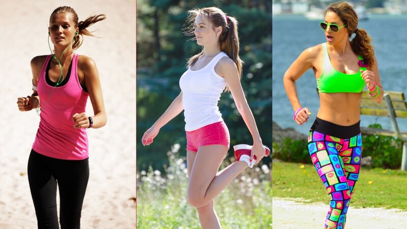 Three Women Running
