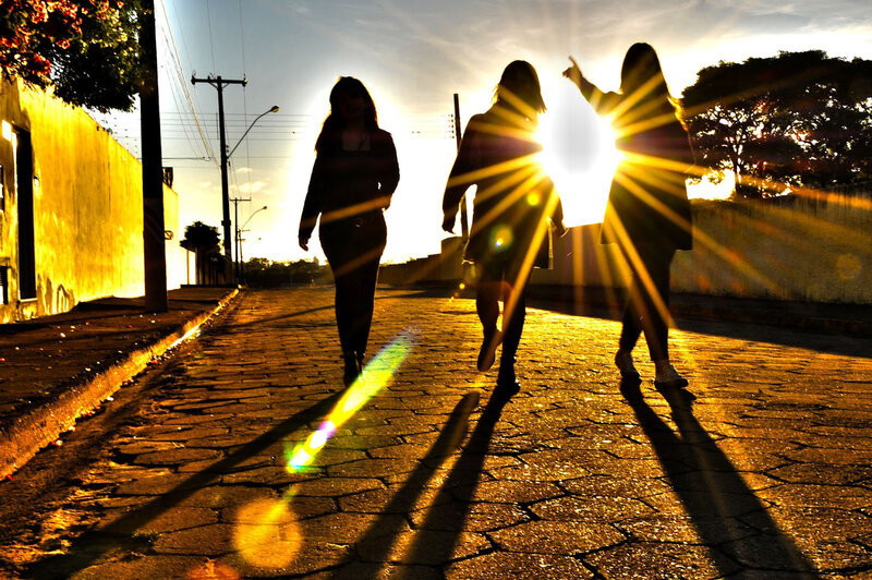 Three Women Walking