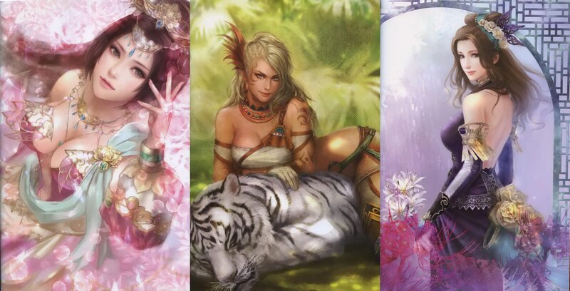 Three Women with a Tiger — Pink