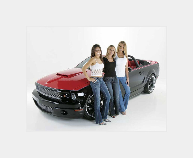 Three Women with Car — Red
