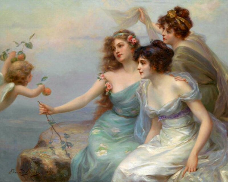 Three Women with Cherub