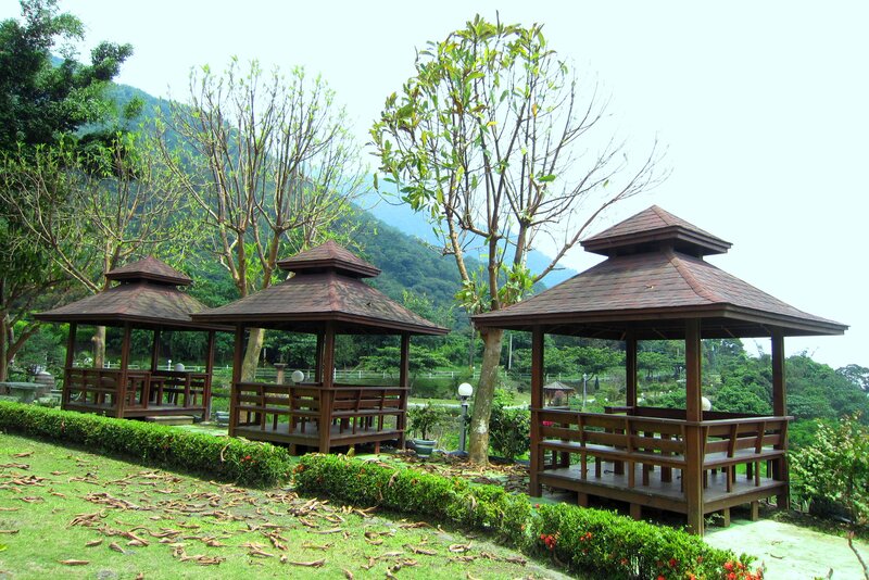 Three Wooden Gazebos