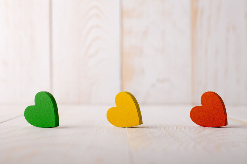 Three Wooden Hearts