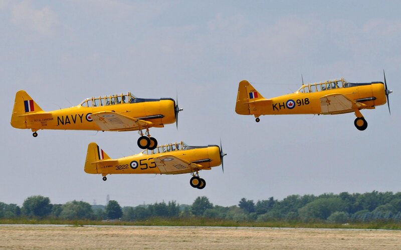 Three Yellow Airplanes