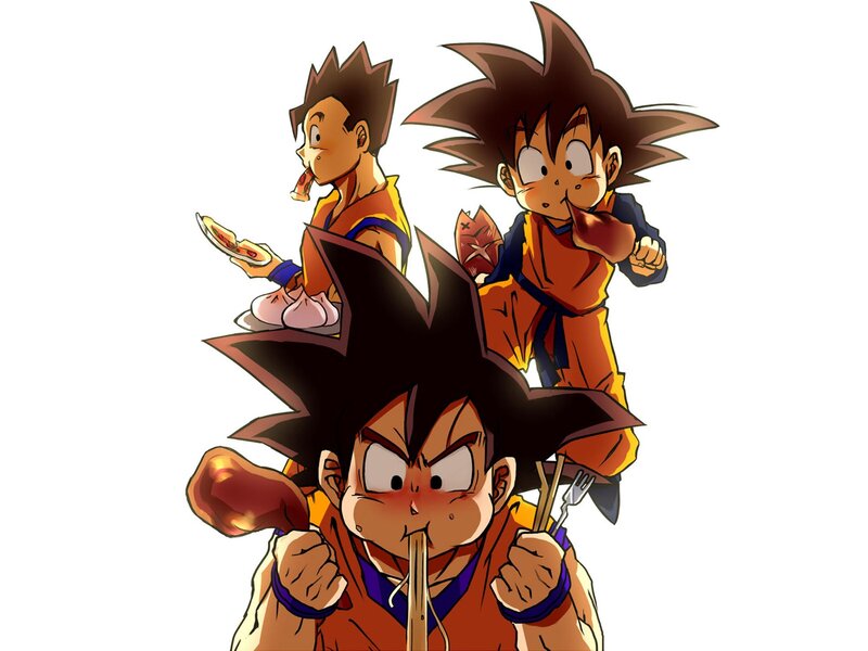 Three Young Boys Eating — Orange