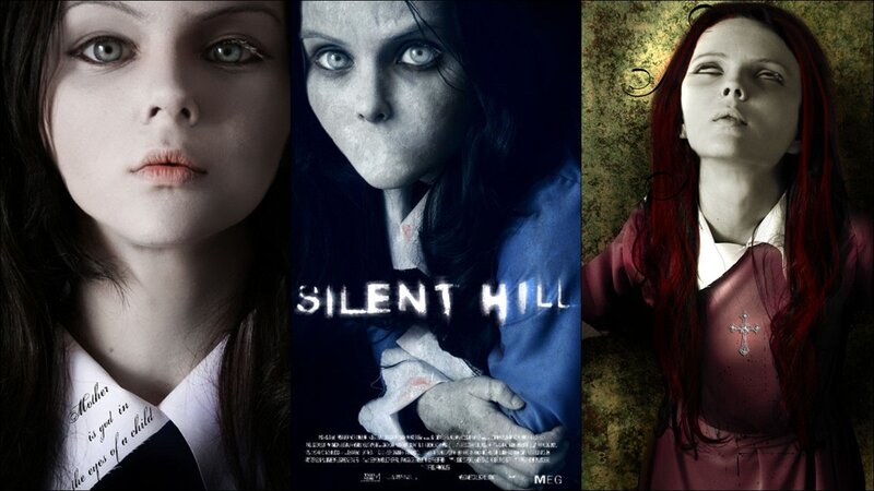 Three Young Girls in Horror Scenes