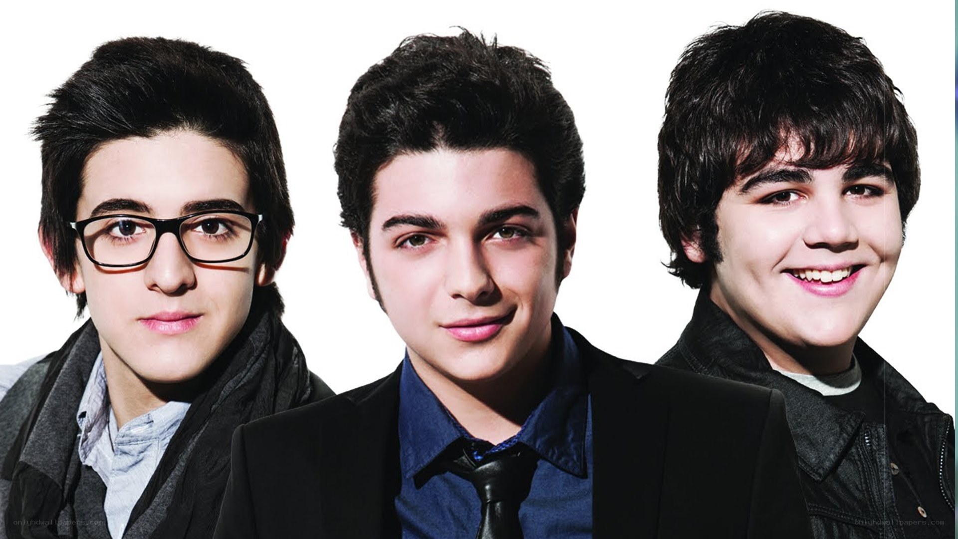 three young men in formal wear