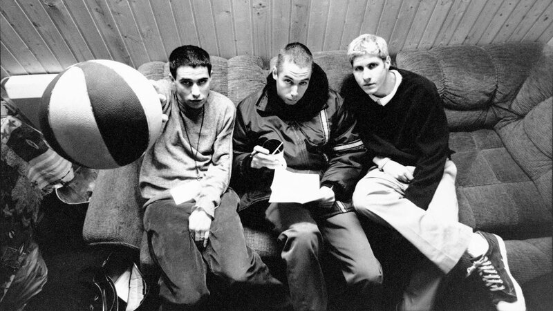 Three Young Men on Couch