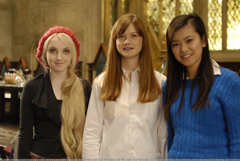Three Young Women Standing — Blue