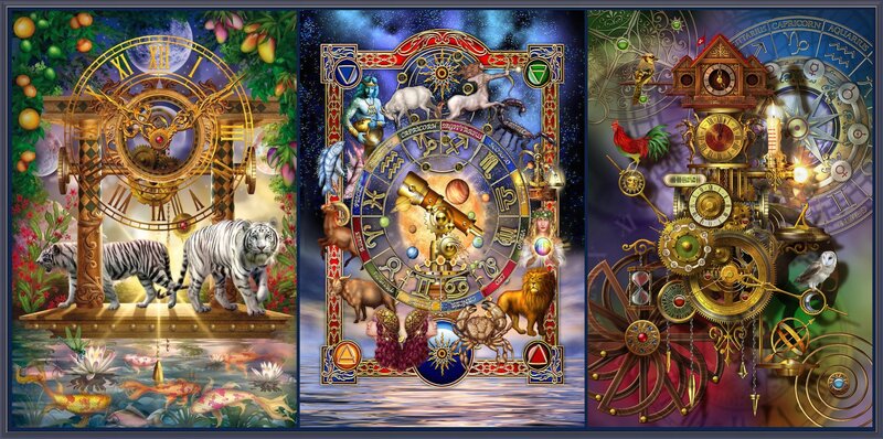 Three Zodiac Clocks