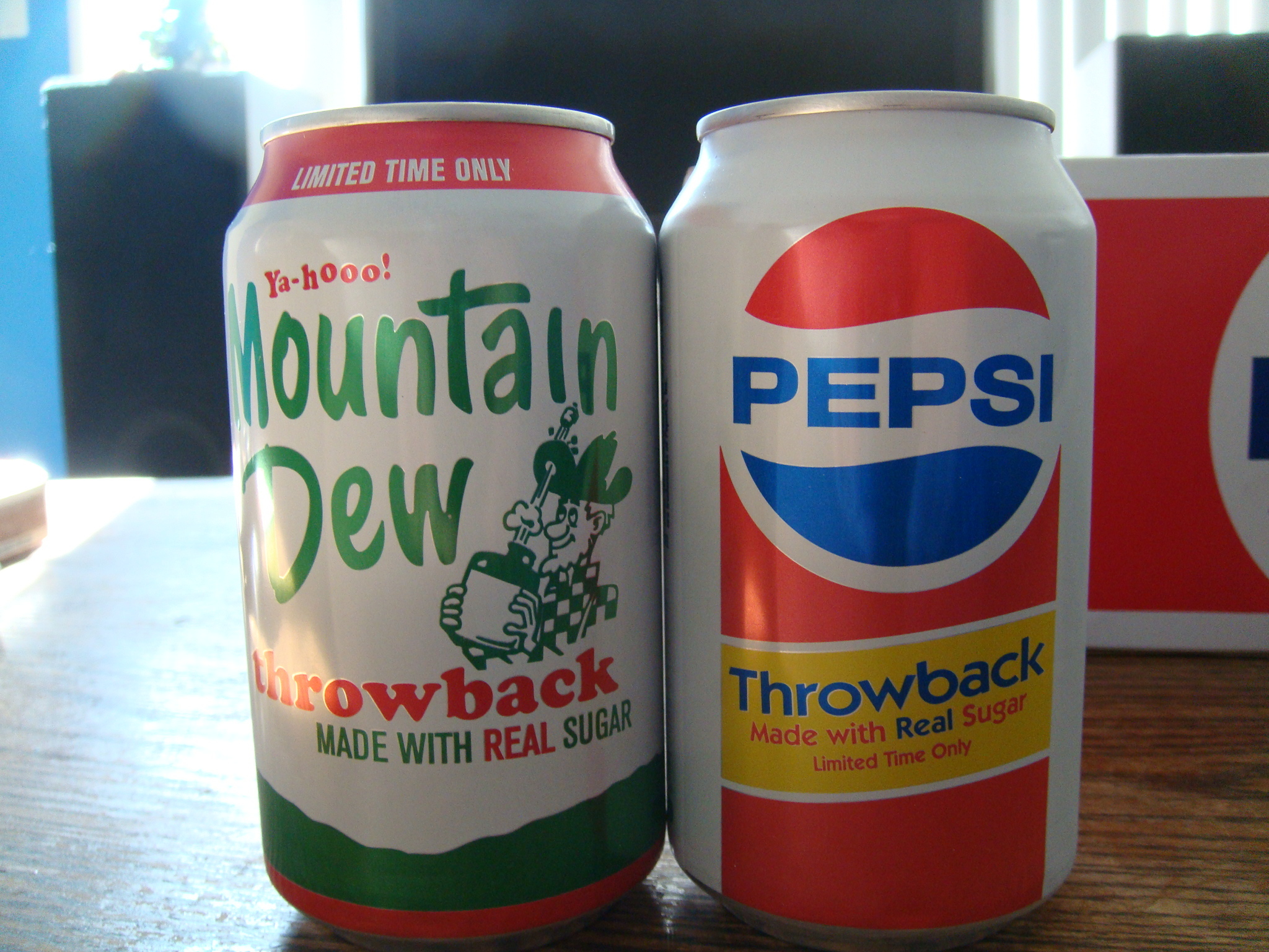 Throwback soda cans