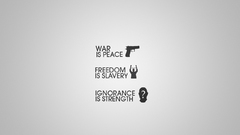 1984 minimalistic Simple Background Quotes