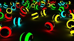 3d balls glow