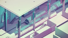 3d cityscapes artwork digital art 3d art cgi stairways train 