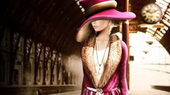 3D girls 3D renders vintage girl