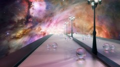 3d nebulae outer space marbles fantasy art 3D modeling 3D 