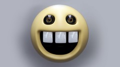 3d smiling creepy minimalistic