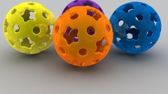 3D view abstract balls